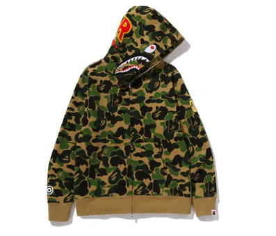 ABC CAMO 2ND SHARK FULL ZIP HOODIE