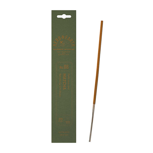 H&E (Herb & Earth) Bamboo Incense Sticks - Matcha -  20 sticks