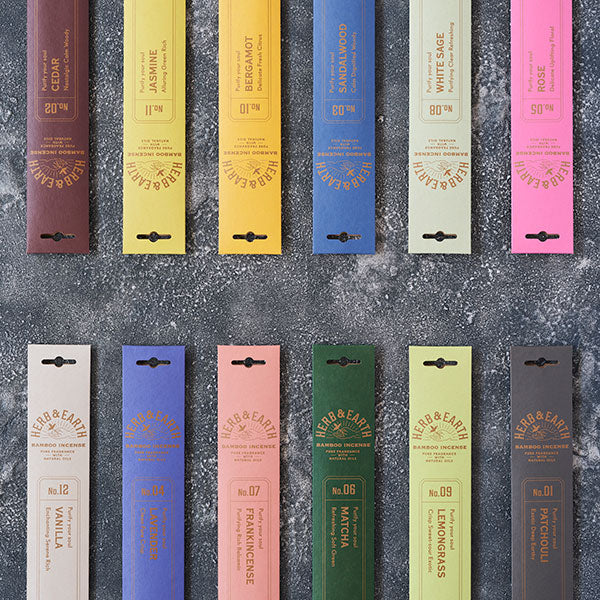 H&E (Herb & Earth) Bamboo Incense Sticks - Matcha -  20 sticks