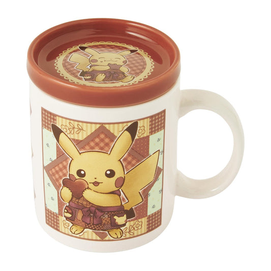 Lidded Ceramic Mug “Pikachu's Sweet Delivery”