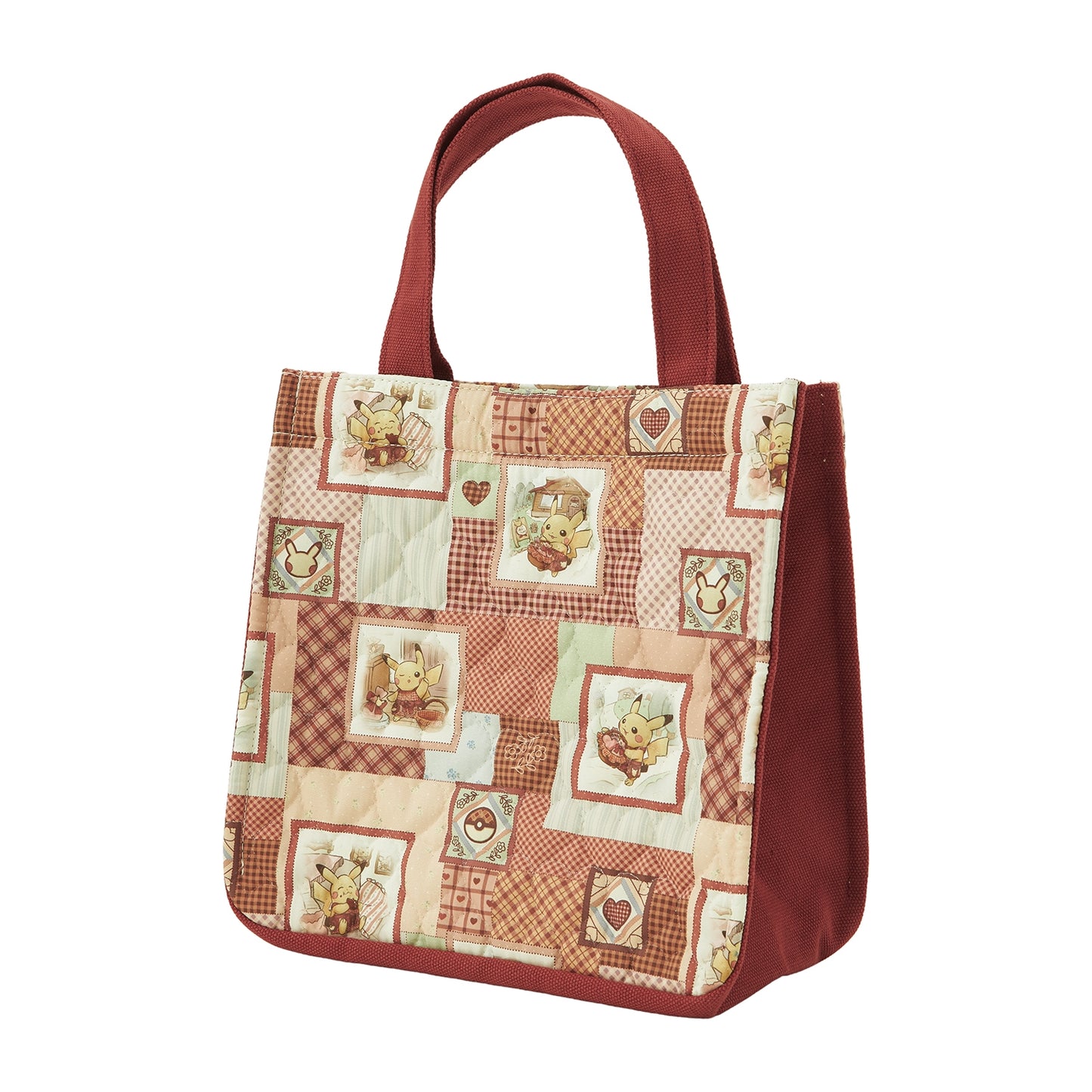 Mini sac fourre-tout patchwork « La douce livraison de Pikachu »